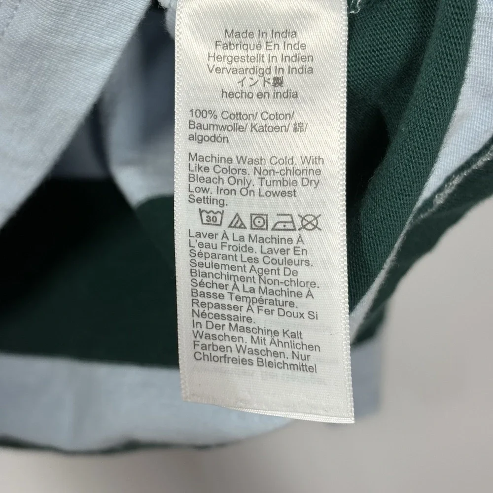 J Crew Womens Rugby Polo Shirt Size XL Blue Green Cotton Academia Classic Preppy - Picture 5 of 7